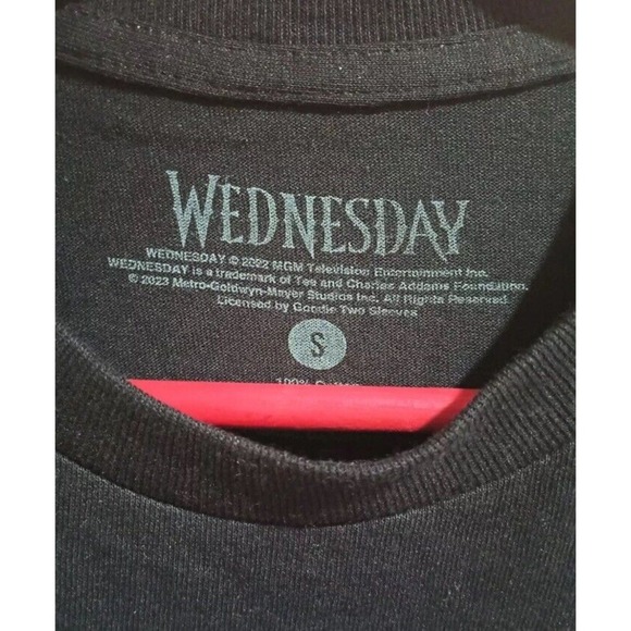 NWT Wednesday Addams Movie T Shirt Small Y2K - Picture 3 of 4